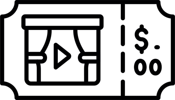 Theater Ticket Vector Icon