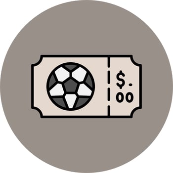 Football Ticket Vector Icon