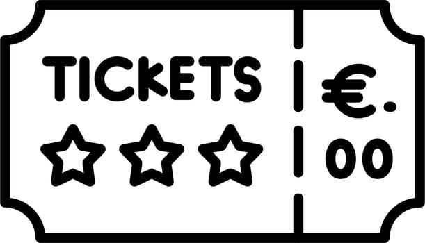Concert Ticket Vector Icon