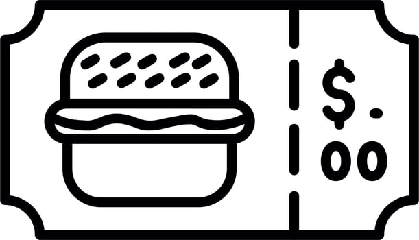 Barger Ticket Vector Icon