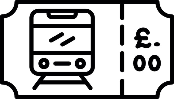 Metro Ticket Vector Icon