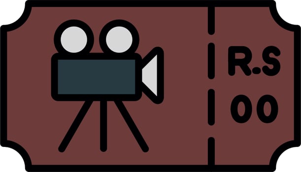 Movie Ticket Vector Icon