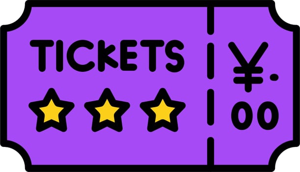 Concert Ticket Vector Icon