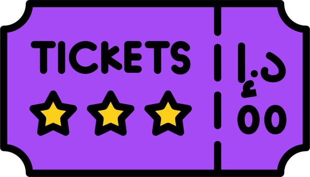 Concert Ticket Vector Icon