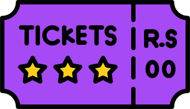 Concert Ticket Vector Icon