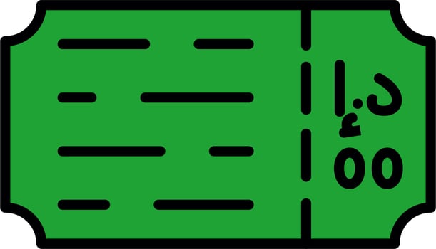 Ticket Vector Icon