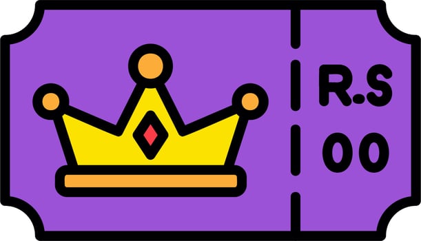 Vip Ticket Vector Icon