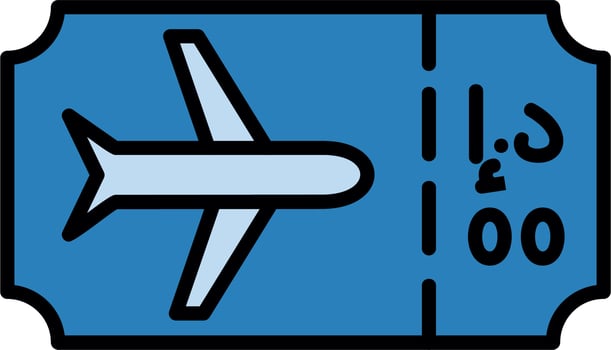 Plane Ticket Vector Icon