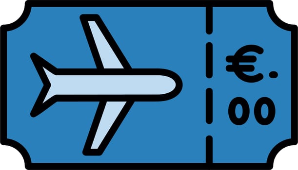 Plane Ticket Vector Icon