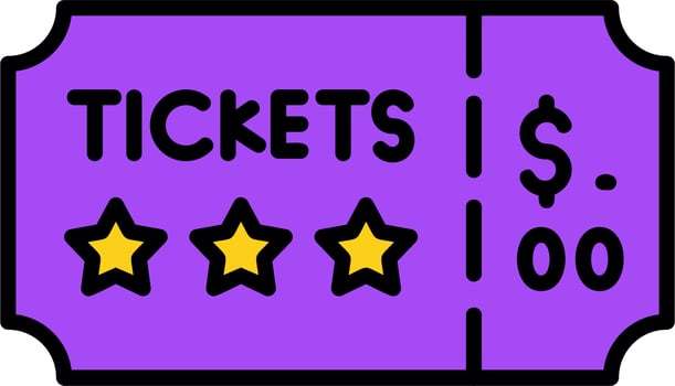 Concert Ticket Vector Icon