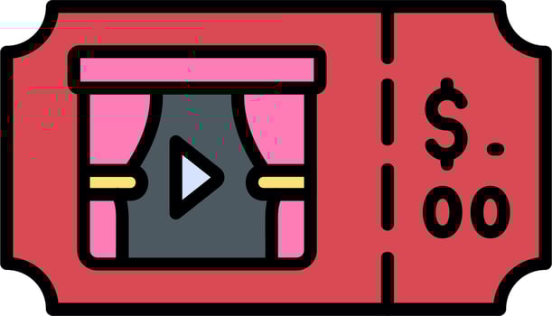 Theater Ticket Vector Icon
