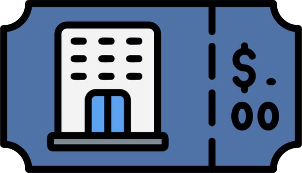 Hotel Ticket Vector Icon