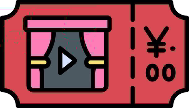 Theater Ticket Vector Icon