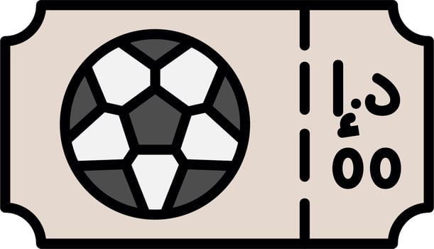 Football Ticket Vector Icon