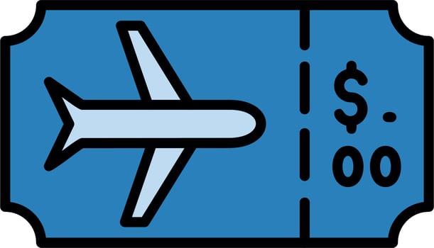 Plane Ticket Vector Icon
