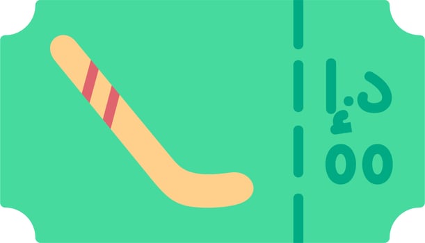 Hockey Ticket Vector Icon