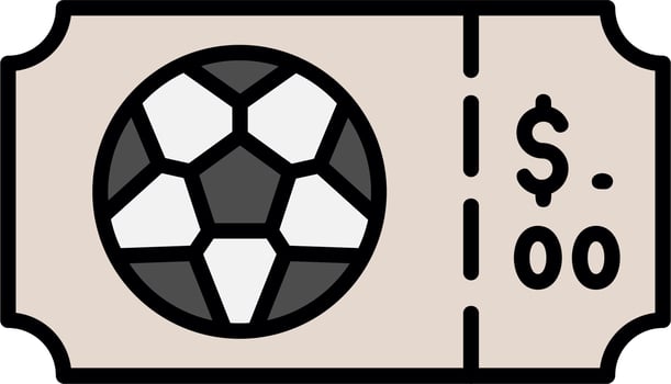 Football Ticket Vector Icon
