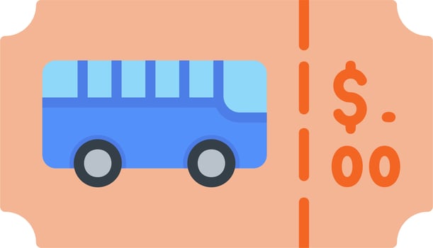 Bus Ticket Vector Icon