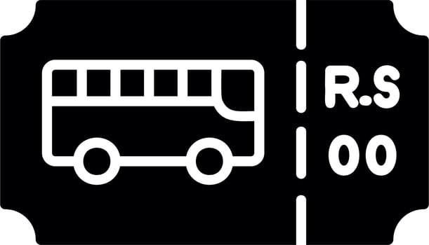 Bus Ticket Vector Icon