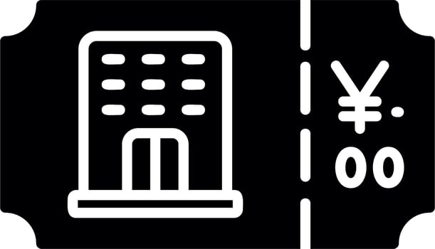 Hotel Ticket Vector Icon
