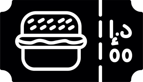 Barger Ticket Vector Icon