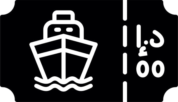 Boat Ticket Vector Icon