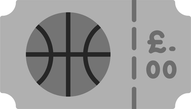 Basketball Ticket Vector Icon