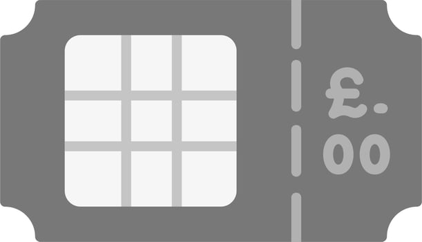 Lottery Ticket Vector Icon