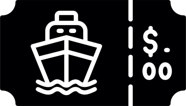 Boat Ticket Vector Icon