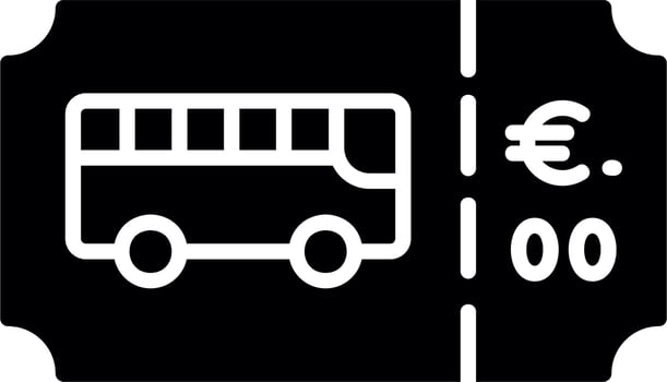 Bus Ticket Vector Icon