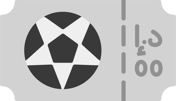 Football Ticket Vector Icon