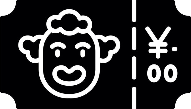 Circus Ticket Vector Icon