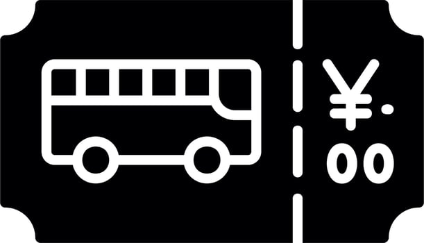 Bus Ticket Vector Icon