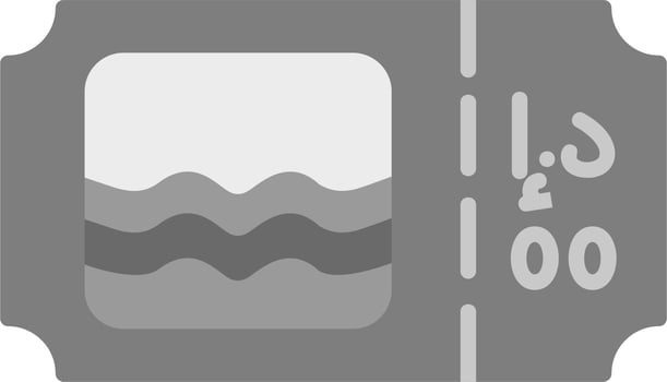 Lake Ticket Vector Icon