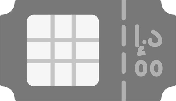 Lottery Ticket Vector Icon