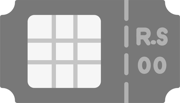 Lottery Ticket Vector Icon