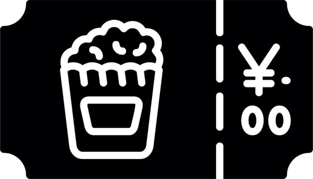 Popcorn Ticket Vector Icon