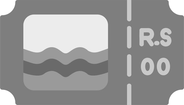 Lake Ticket Vector Icon