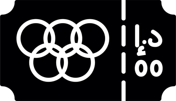 Olympic Ticket Vector Icon