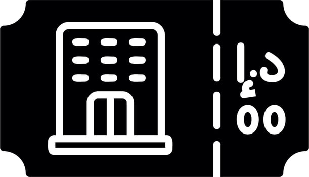 Hotel Ticket Vector Icon