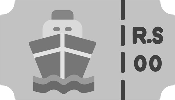 Boat Ticket Vector Icon
