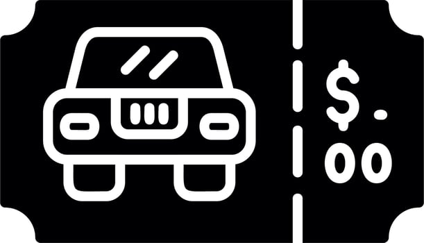Parking Ticket Vector Icon
