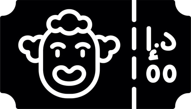 Circus Ticket Vector Icon