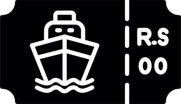 Boat Ticket Vector Icon