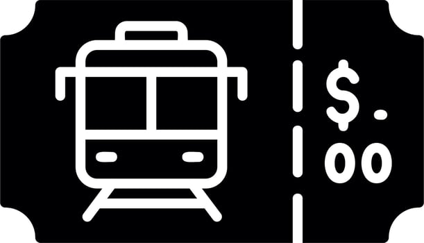 Metro Ticket Vector Icon