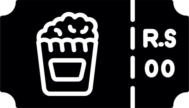 Popcorn Ticket Vector Icon