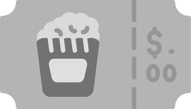 Popcorn Ticket Vector Icon