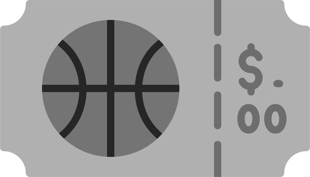 Basketball Ticket Vector Icon