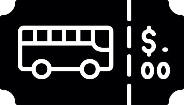 Bus Ticket Vector Icon