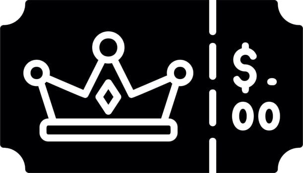 Vip Ticket Vector Icon